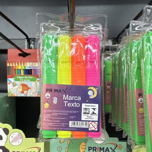 Kit marca texto neo 4 cores