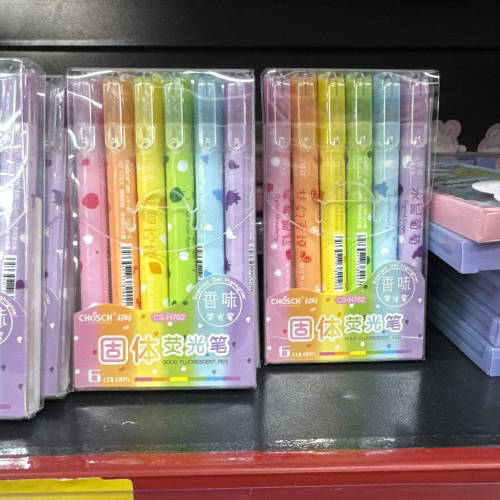 kit Marca texto tipo gel com 6 cores