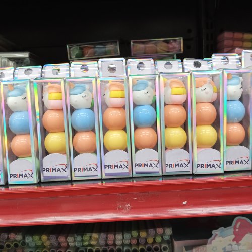 Marca texto 3 cores unicórnio