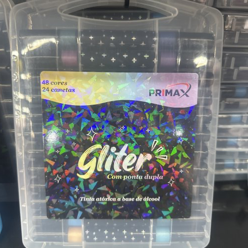 Caneta hidrográfica gliter 24 canetas