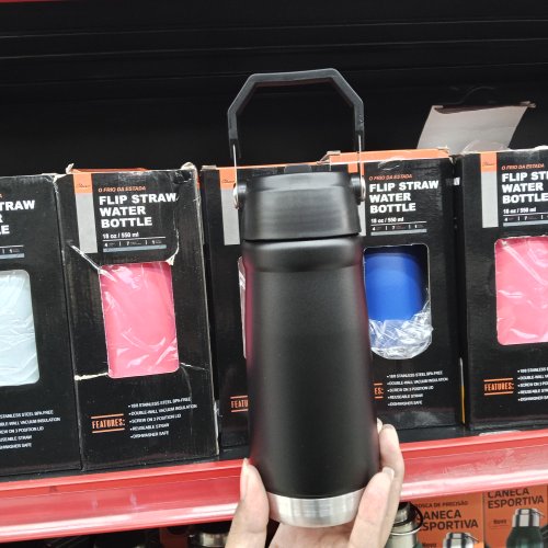 GARRAFA COM ALÇA E CANUDO 550ML