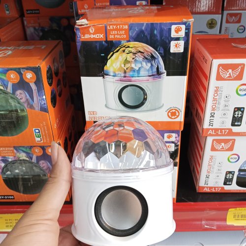 LUMINÁRIA GLOBO DE FESTA GIRATÓRIA COM ALTO FALANTE