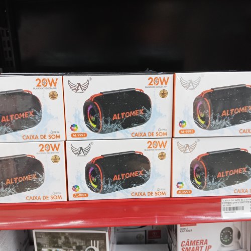 CAIXA DE SOM BLUETOOTH COM LUZ RGB 20W