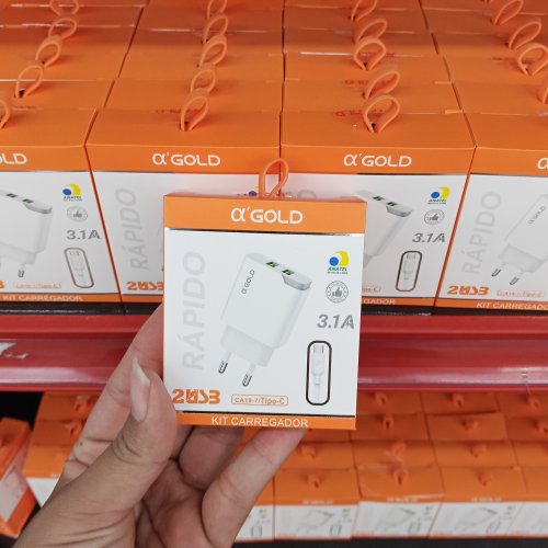 CARREGADOR O'GOLD 3.1A 2USB/IOS