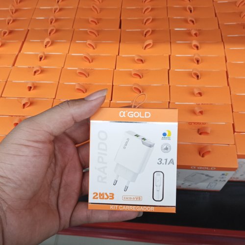 CARREGADOR O'GOLD 3.1A 2USB/V8