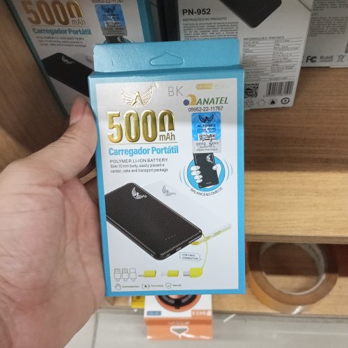 CARREGADOR PORTÁTIL POWER BANK 5000MAH