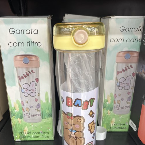 GARRAFA COM FILTRO 800ML PLÁSTICO