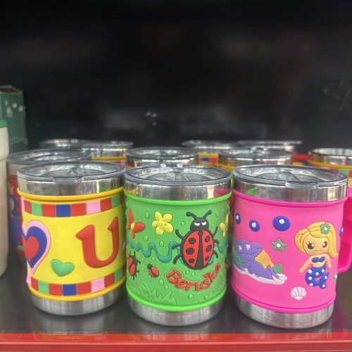 Caneca infantil inox com tampa 350ml