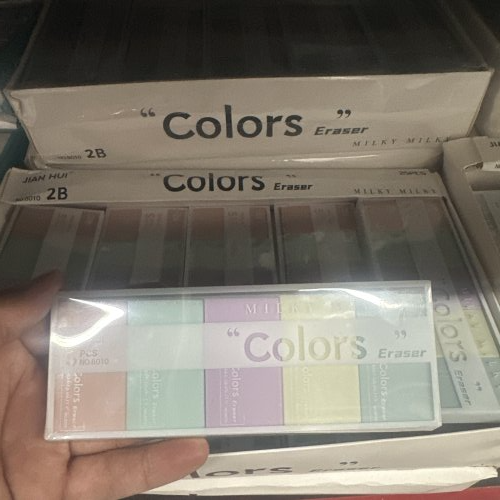 Borracha colorida 5 peças