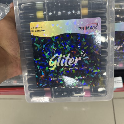 Caneta hidrográfica gliter 36 canetas