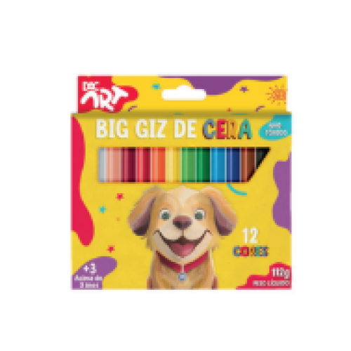 GIZ DE CERA BIG NOVO FORMATO DACART 12 CORES