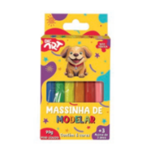 MASSINHA DE MODELAR 90G 6 CORES DACART