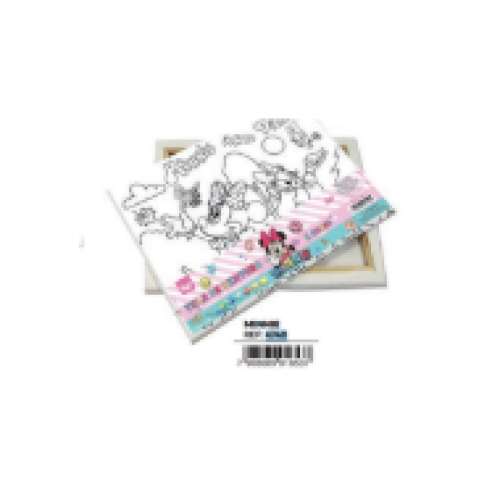 KIT TELA PARA PINTURA COM PINCÉL GUACHE MINNIE