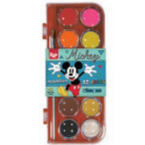 AQUARELA COM PINCÉL 12 CORES