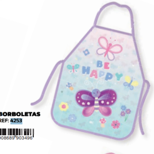 AVENTAL KIDS PVA BORBOLETAS