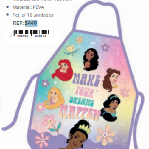 AVENTAL KDIS PVA PRINCESAS