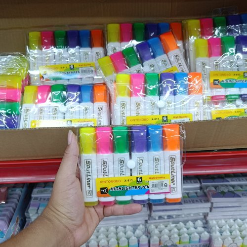 MARCA TEXTO HIDROCOR COM PONTA POROSA COM 6 PÇS