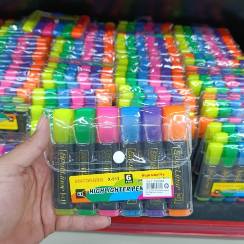 MARCA TEXTO HIDROCOR COM PONTA POROSA KIT COM 6