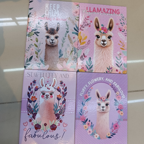 CADERNO BROCHURÃO CAPA DURA COSTURADO 96 FOLHAS LLAMA