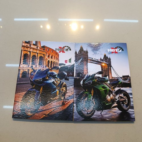 CADERNO BROCHURÃO CAPA DURA COSTURADO 96 FOLHAS MOTO