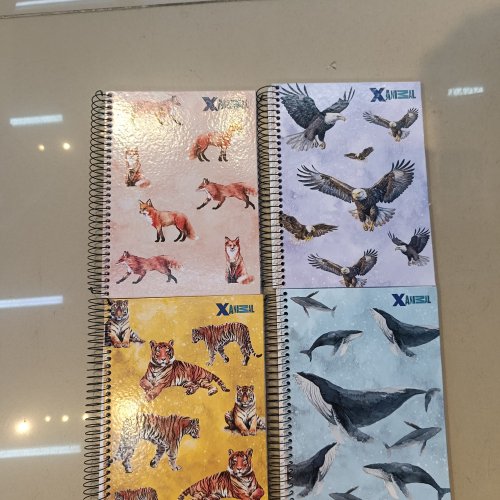 CADERNO CAPA DURA DE ARAME 200 FOLHAS XANIMAL