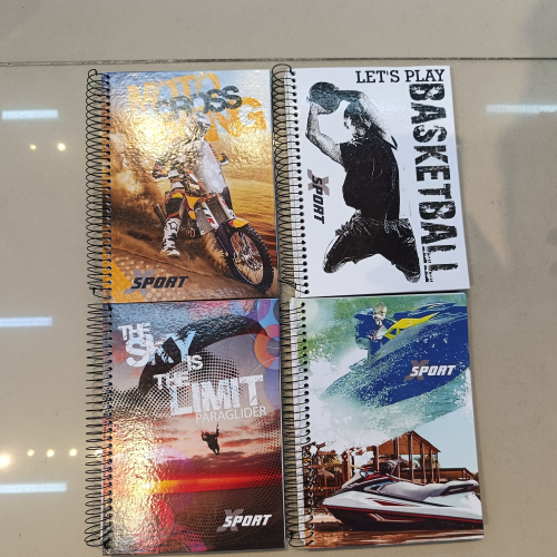 CADERNO CAPA DURA DE ARAME 200 FOLHAS XSPORT