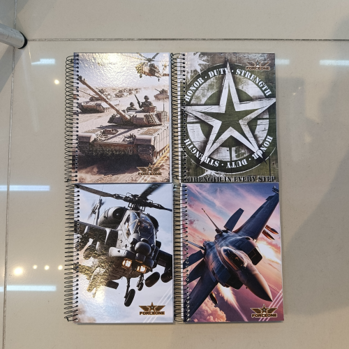 CADERNO CAPA DURA DE ARAME 200 FOLHAS FORCEONE