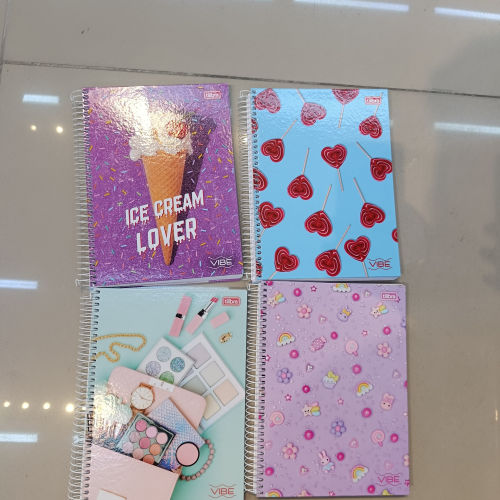 CADERNO CAPA DURA DE ARAME 160 FOLHAS TILIBRA VIBE