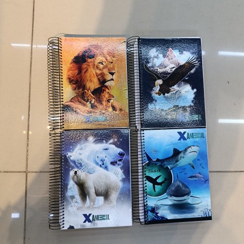 CADERNO CAPA DURA DE ARAME 400 FOLHAS XANIMAL