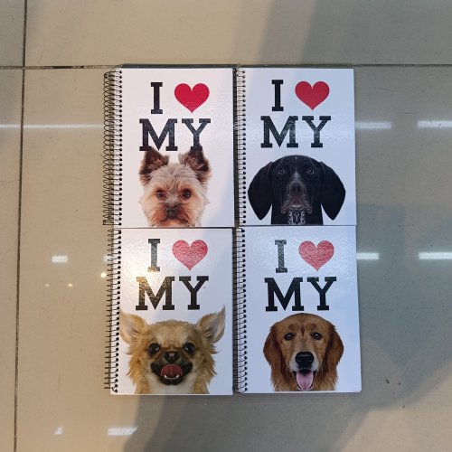 CADERNO CAPA DURA ARAMADO 96 FOLHAS DOGS