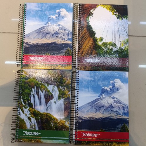 CADERNO CAPA DURA ARAMADO 200 FOLHAS NATURE