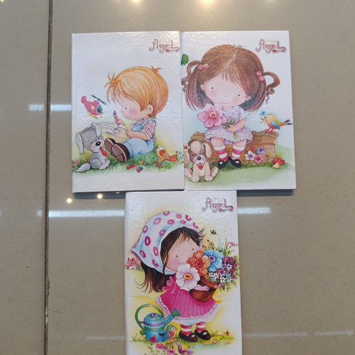 CADERNO BROCHURÃO COSTURADO PEQUENO 1/4 96 FOLHAS LITTLE ANGELS