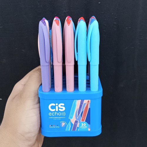 Caneta esferográfica 0.7
Azul, preta, vermelha, roxa e rosa