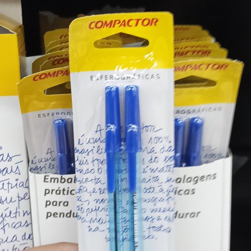 Kit caneta esferográfica compactor 0.7
Azul