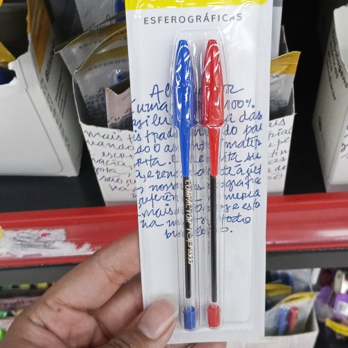 Kit de caneta esferográfica
Azul e vermelho