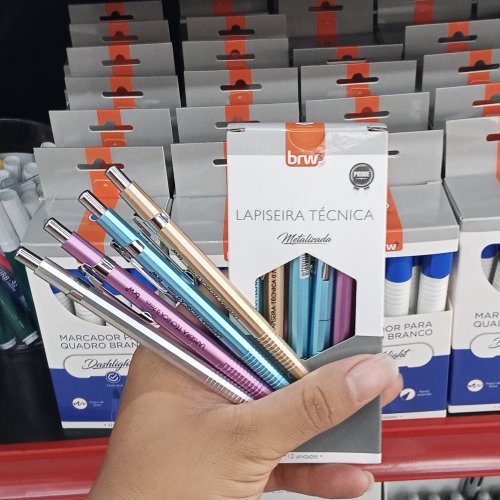 Lapiseira técnica metalizada BRW