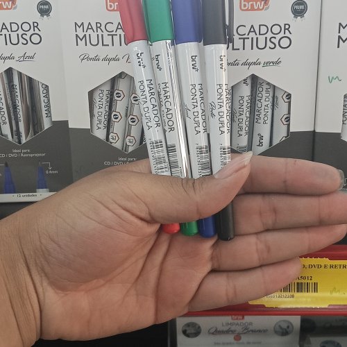 Marcador ermanente multiuso ponta dupla 2.00mm/0.4mm BRW