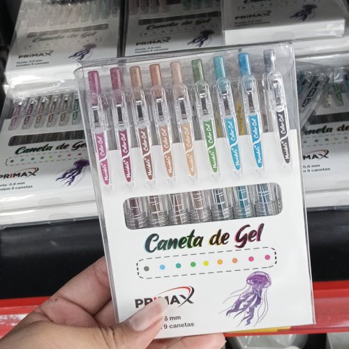 Caneta de gel com 6un 0,6mm PRIMAX