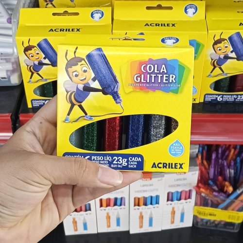 Cola com glitter 6 cores 23g