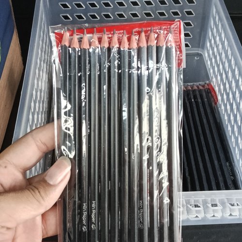 Kit 12 lápis preto HB WIN PAPER