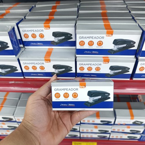 Grampeador de metal para 20 fls BRW