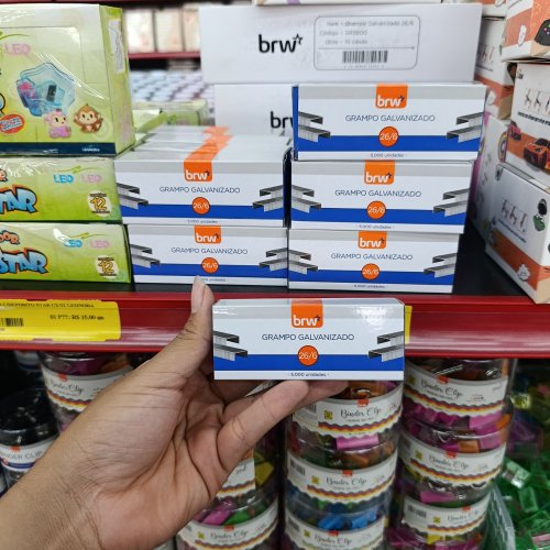 Grampo galvanizado 26/6 5.000 grampos BRW