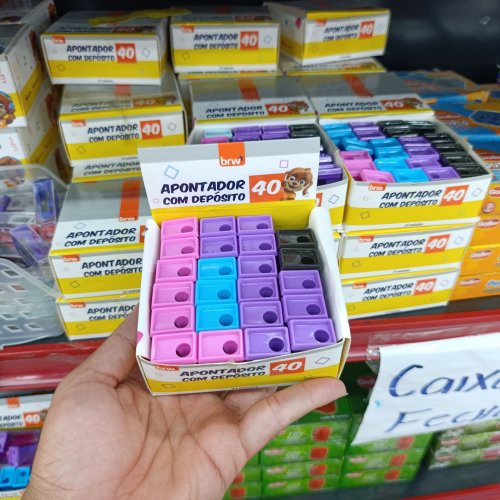 Apontador de plástico com depósito 40mm BRW