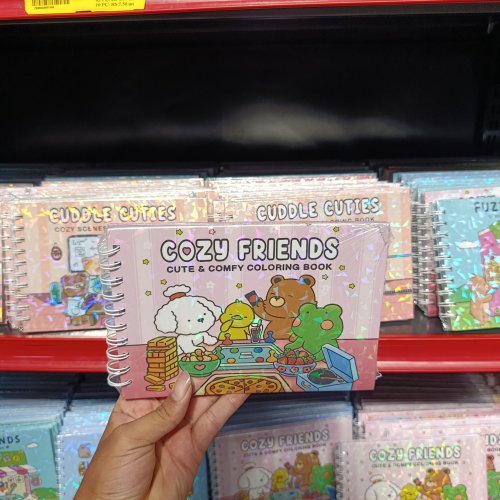 Caderno para colorir cozy friends