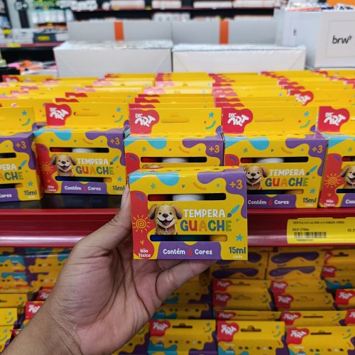Tempera guache com 6 cores 15ml