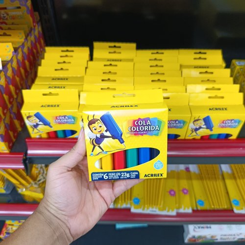 Cola colorida com 6 cores 23g ACRILEX