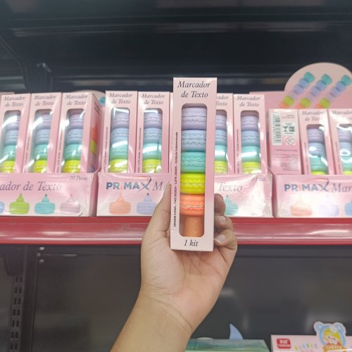 Mini marca texto em fortal de sorvete  6 cores