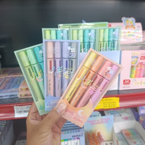 Conjunto de 4 marca texto com glitter