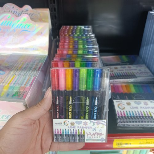 Conjunto de canetinhas com contorno  PRIMAX