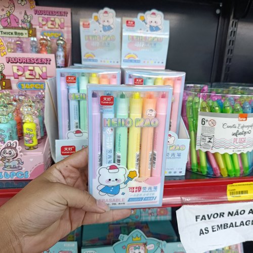 Conjunto de Marca texto 6 cores